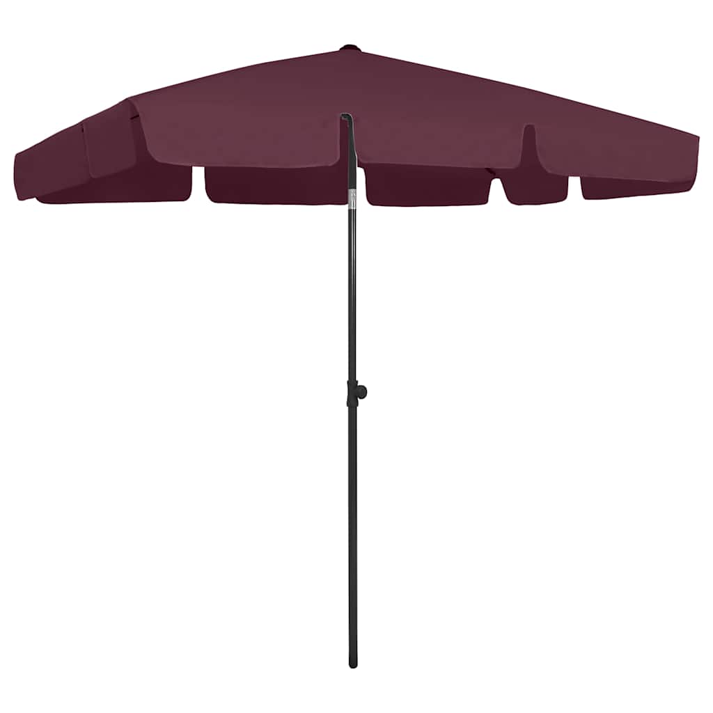 Beach Parasol Bordeaux red 200 cm 125 cm