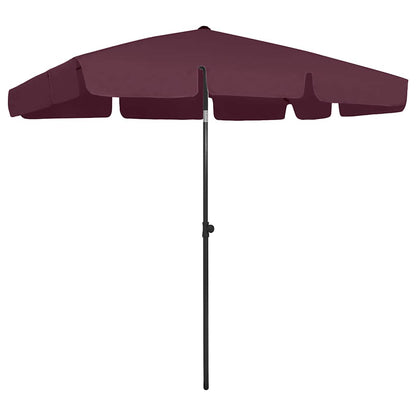 Beach Parasol Bordeaux red 200 cm 125 cm