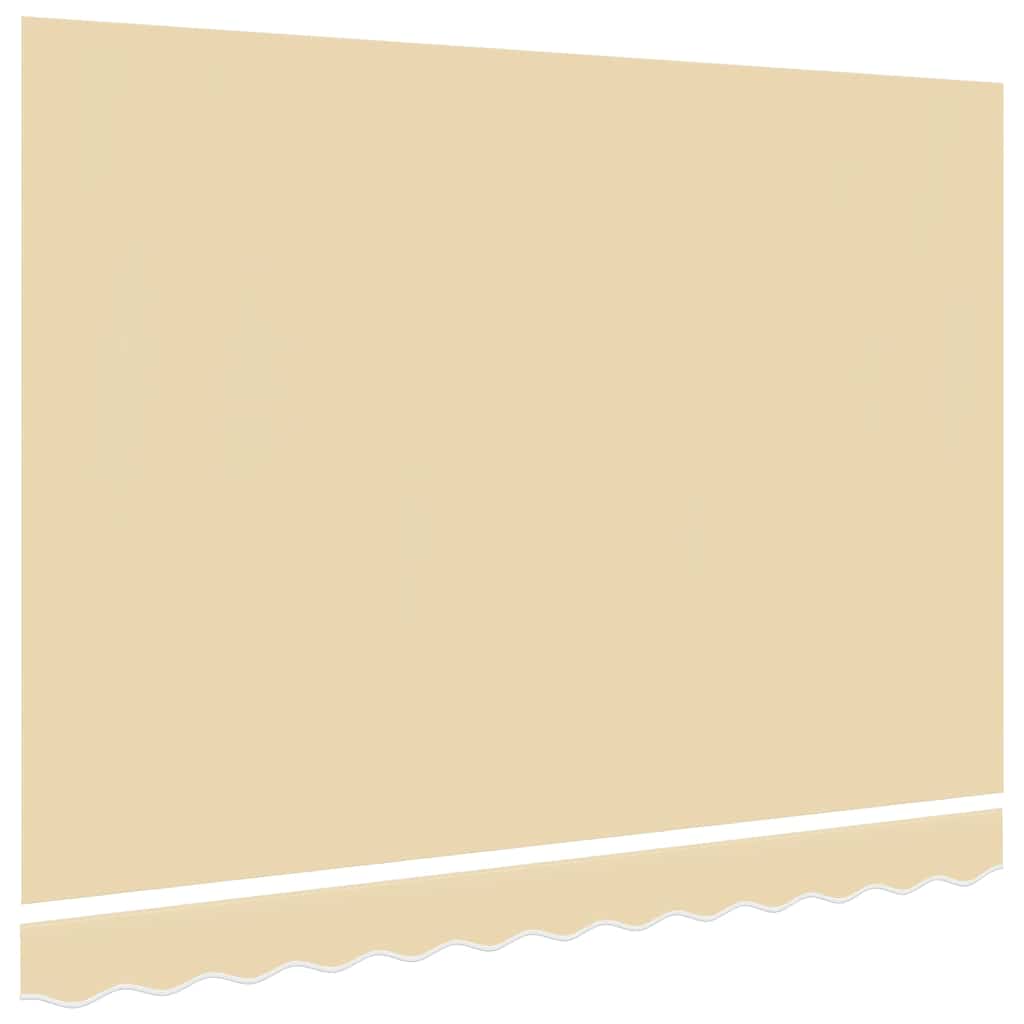 Awning Replacement Fabric 500x350 cm Polyester Drop 3.5 m Width 5 m Cream