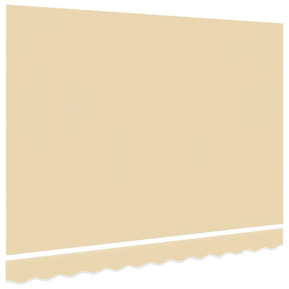 Awning Replacement Fabric 500x350 cm Polyester Drop 3.5 m Width 5 m Cream