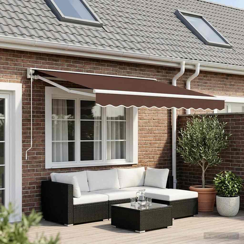 Awning Canopy Replacement for 3.5x2.5 m Polyester Brown