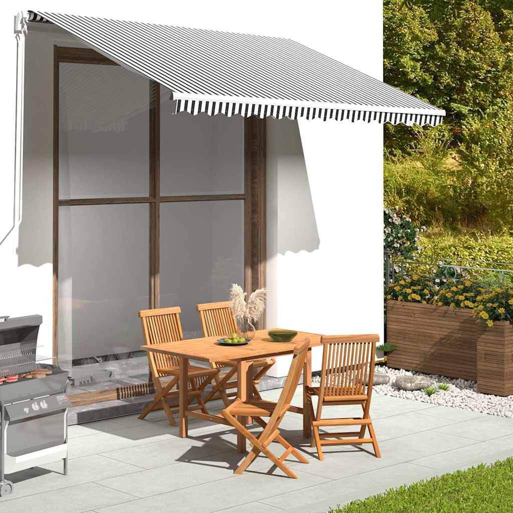 Awning Canopy Replacement for 3.5x2.5 m Polyester Anthracite and white