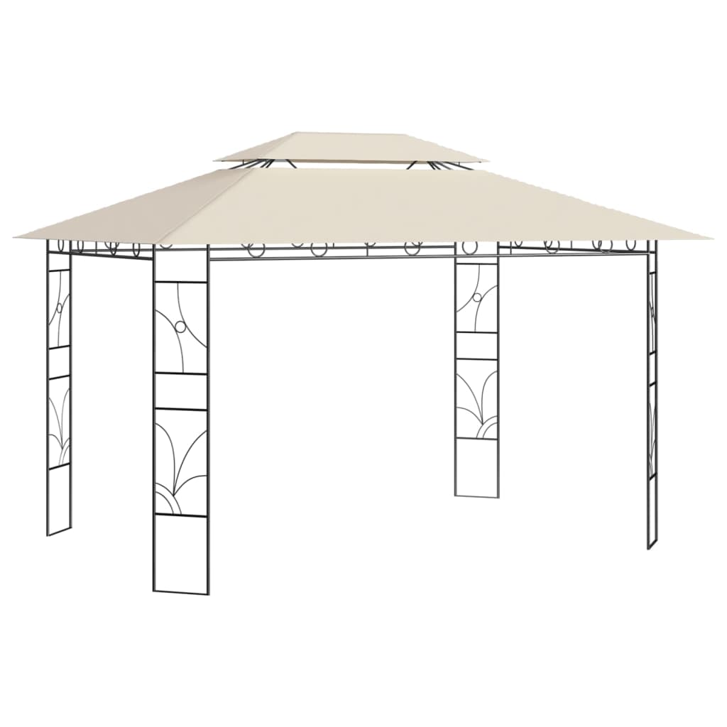 vidaXL Gazebo 4x3x2.7 m Cream 160 g/m² 1