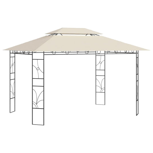 vidaXL Gazebo 4x3x2.7 m Cream 160 g/m² 1