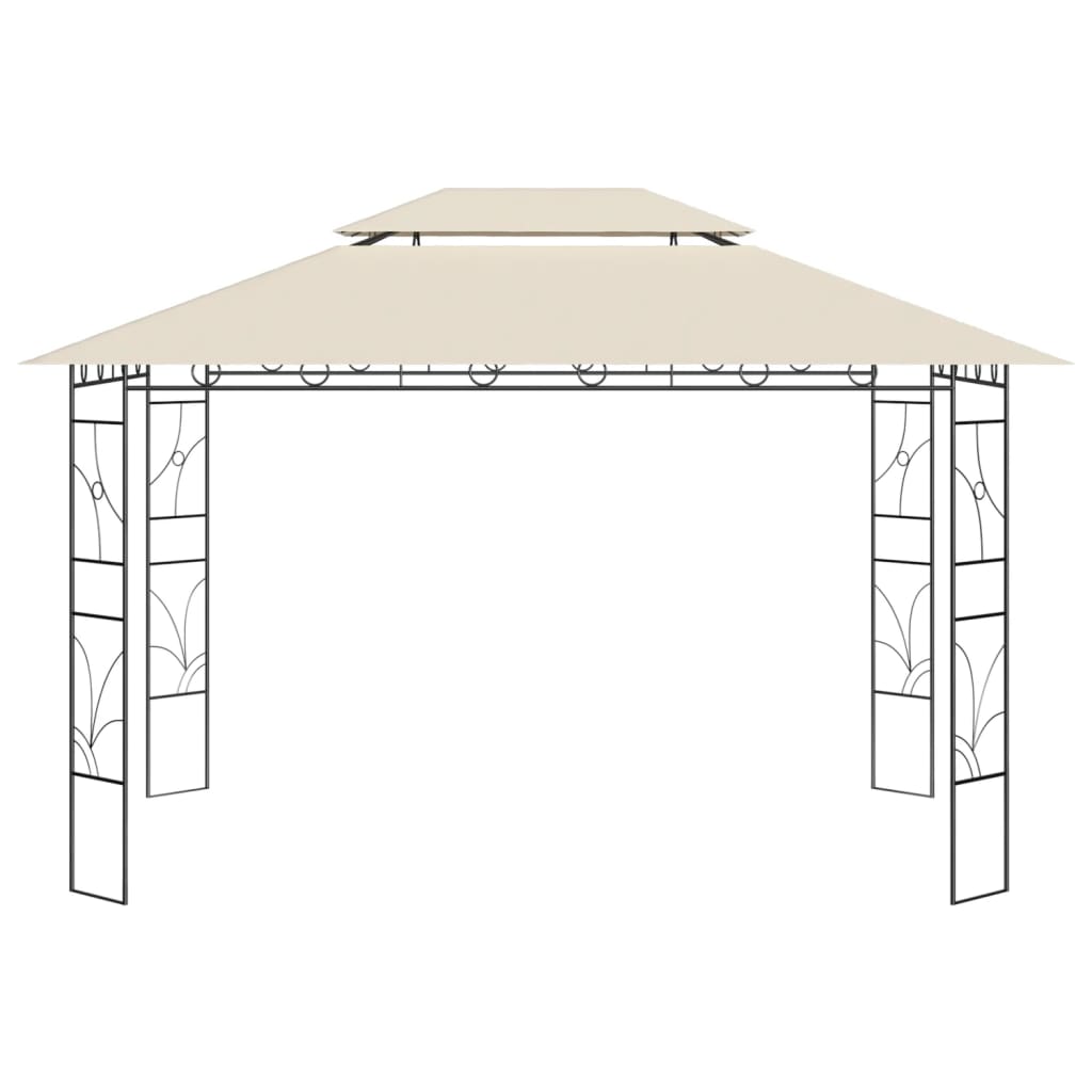 vidaXL Gazebo 4x3x2.7 m Cream 160 g/m² 2