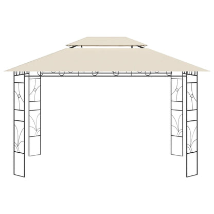 vidaXL Gazebo 4x3x2.7 m Cream 160 g/m² 2