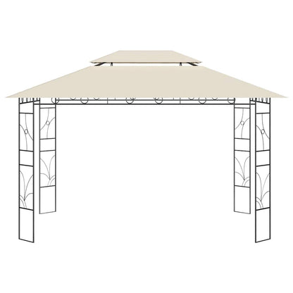 Gazebo 4x3x2,7 m 160 g/m² Cream