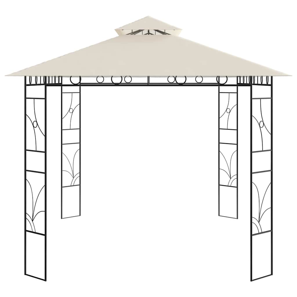 vidaXL Gazebo 4x3x2.7 m Cream 160 g/m² 3
