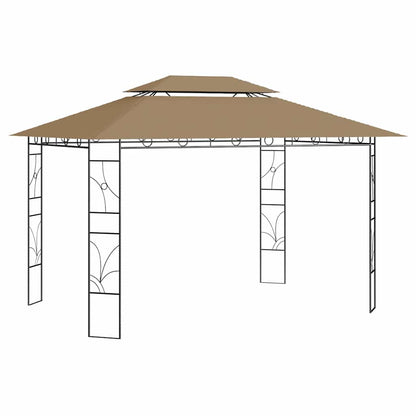 vidaXL Gazebo | Taupe | Steel, fabric (100% polyester) with PA coating 1