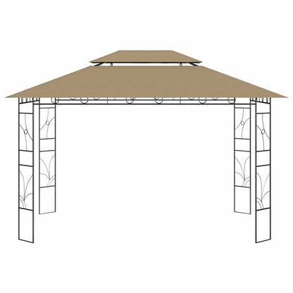 vidaXL Gazebo | Taupe | Steel, fabric (100% polyester) with PA coating 2