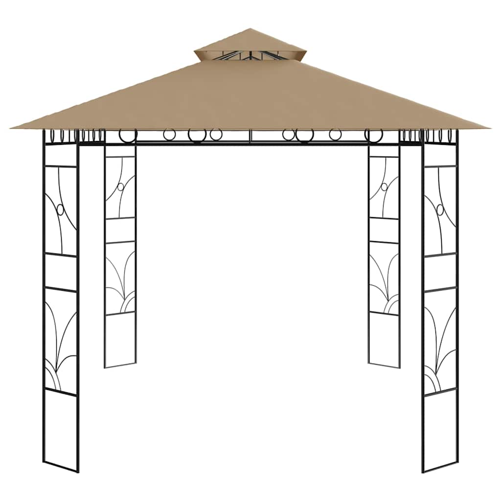 vidaXL Gazebo | Taupe | Steel, fabric (100% polyester) with PA coating 3