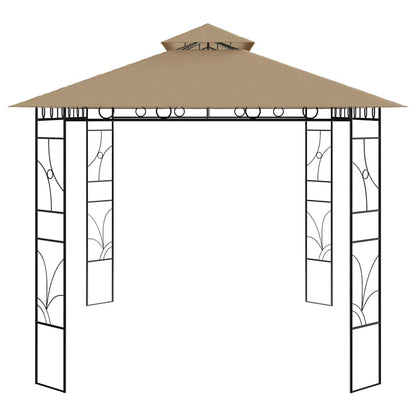 vidaXL Gazebo | Taupe | Steel, fabric (100% polyester) with PA coating 3