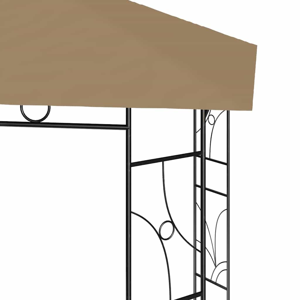 vidaXL Gazebo | Taupe | Steel, fabric (100% polyester) with PA coating 4
