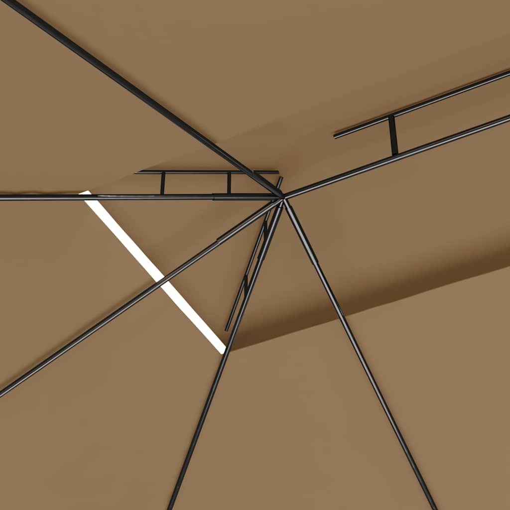 vidaXL Gazebo | Taupe | Steel, fabric (100% polyester) with PA coating 5