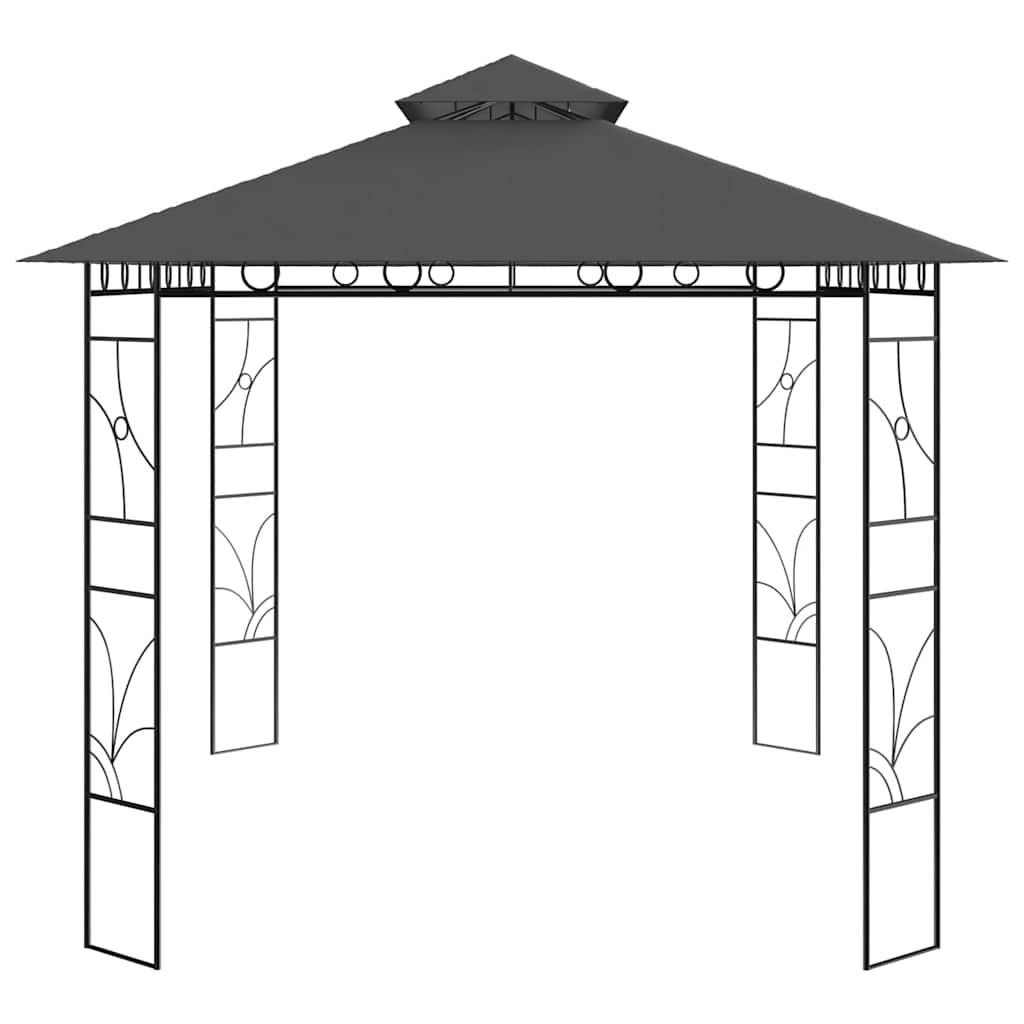 vidaXL Gazebo | Anthracite | Steel | Large | Portable | Gazebo | Rectangular 3