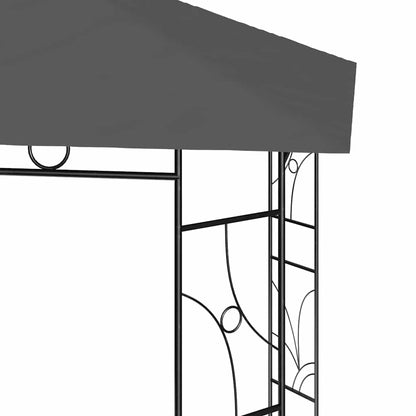 vidaXL Gazebo | Anthracite | Steel | Large | Portable | Gazebo | Rectangular 4