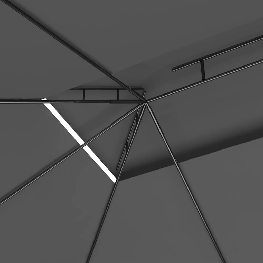 vidaXL Gazebo | Anthracite | Steel | Large | Portable | Gazebo | Rectangular 5