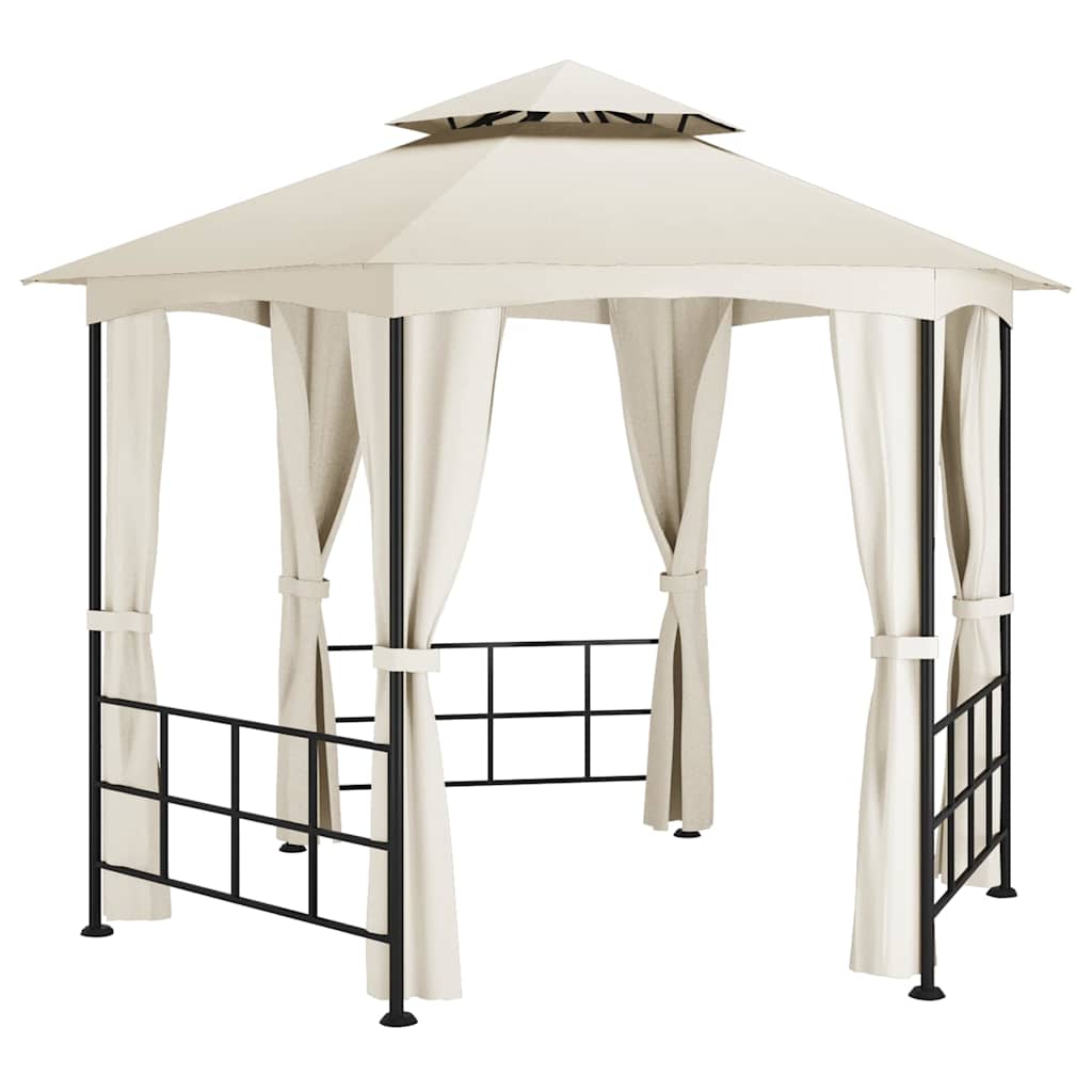vidaXL Gazebo with Sidewalls 3,1x2,7 m Cream 2