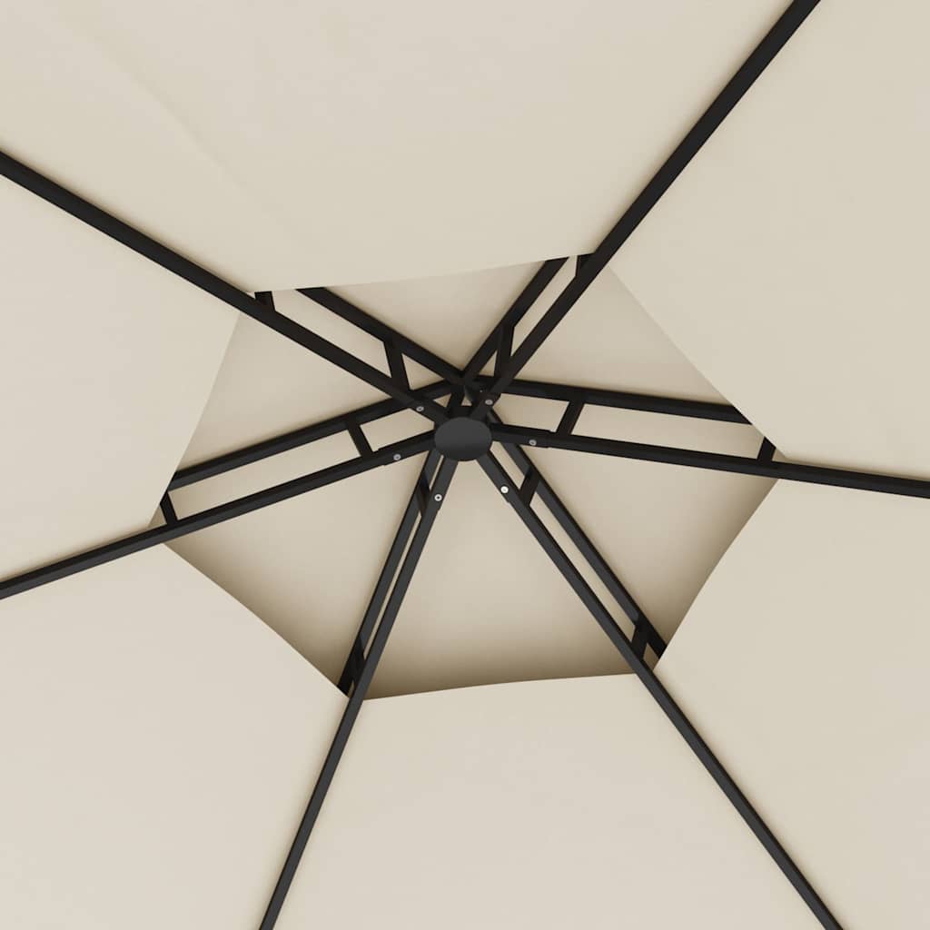 vidaXL Gazebo with Sidewalls 3,1x2,7 m Cream 5