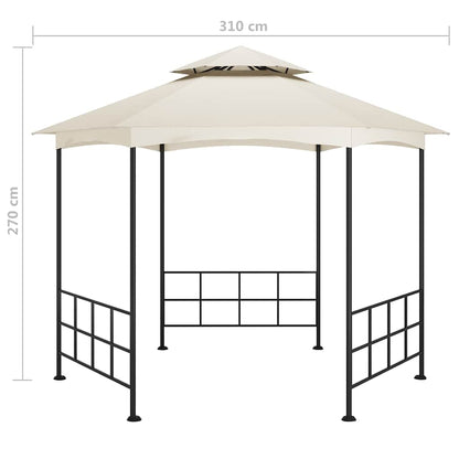 vidaXL Gazebo with Sidewalls 3,1x2,7 m Cream 6