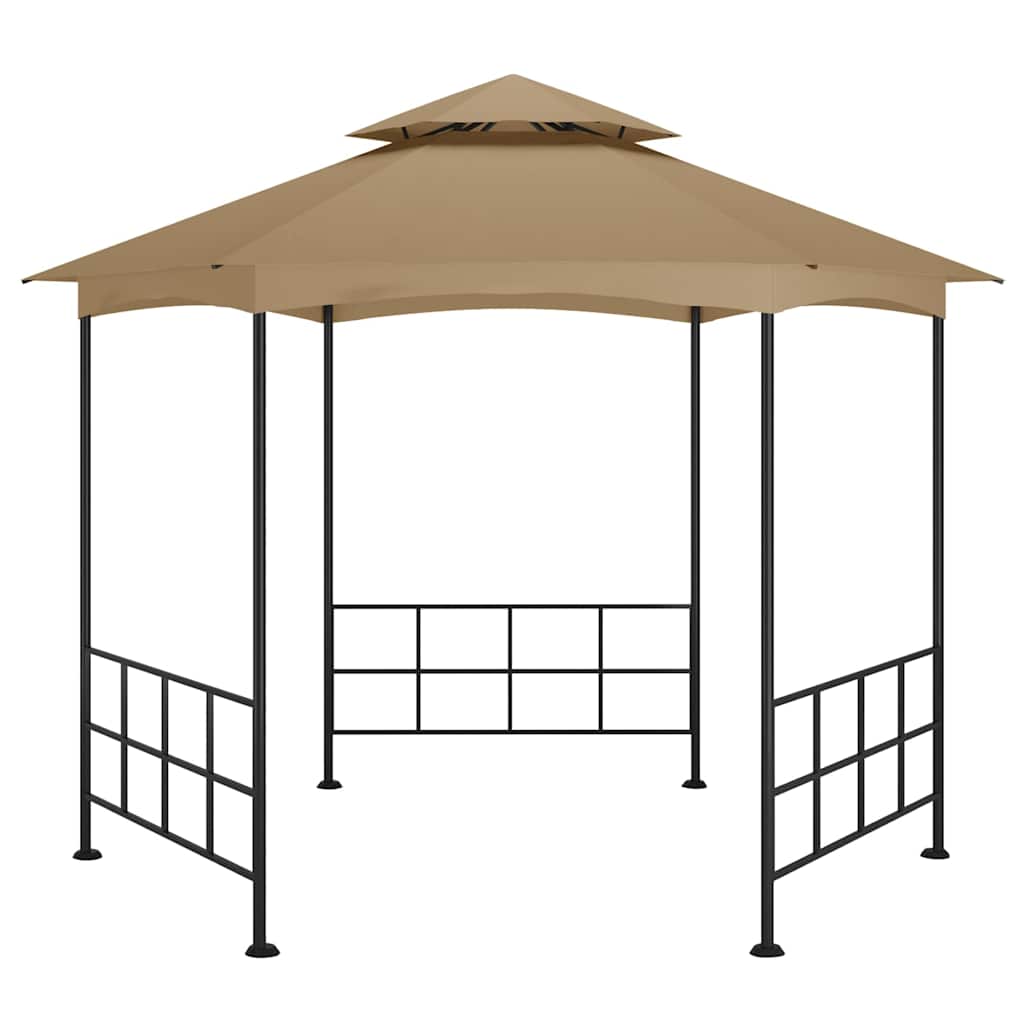 313932 vidaXL Gazebo with Sidewalls 3,1x2,7 m Taupe 3