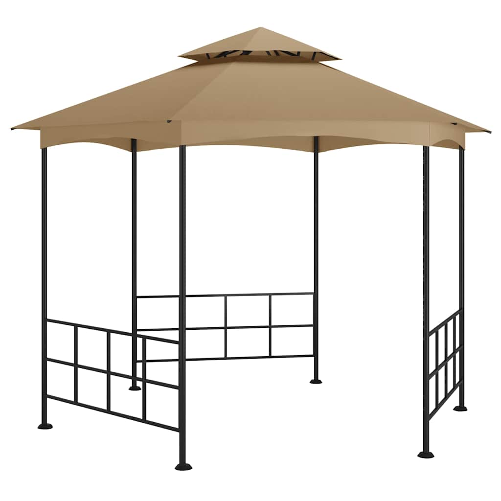 313932 vidaXL Gazebo with Sidewalls 3,1x2,7 m Taupe 4