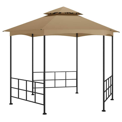 313932 vidaXL Gazebo with Sidewalls 3,1x2,7 m Taupe 4