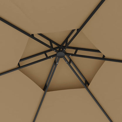 313932 vidaXL Gazebo with Sidewalls 3,1x2,7 m Taupe 5