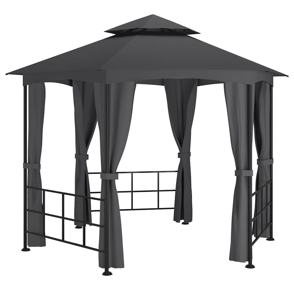 313933 vidaXL Gazebo with Sidewalls 3,1x2,7 m Anthracite 2