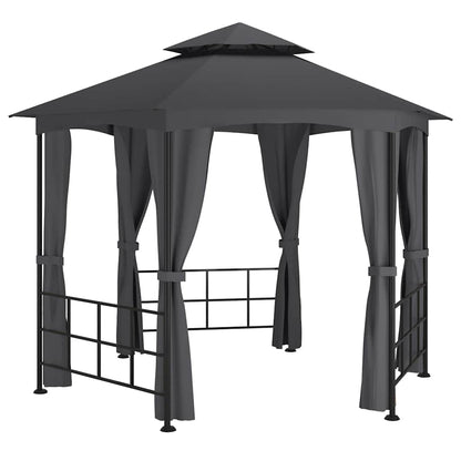 313933 vidaXL Gazebo with Sidewalls 3,1x2,7 m Anthracite 2
