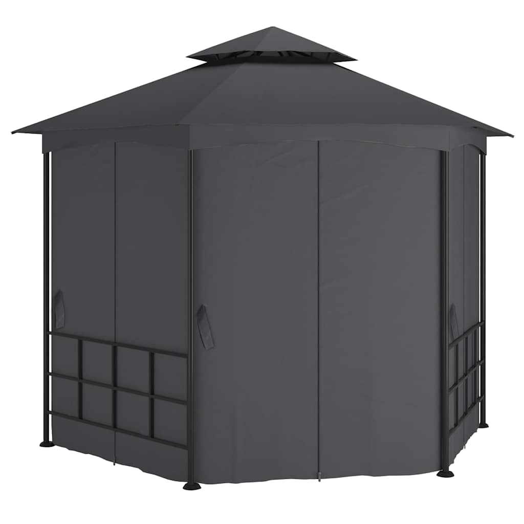 313933 vidaXL Gazebo with Sidewalls 3,1x2,7 m Anthracite 4