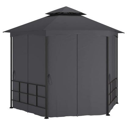 313933 vidaXL Gazebo with Sidewalls 3,1x2,7 m Anthracite 4