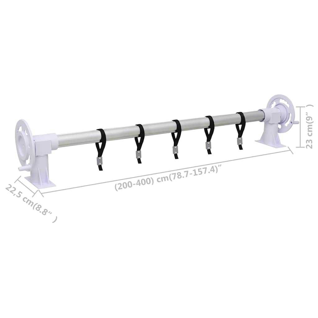 313996 vidaXL Pool Cover Roller with Plastic Base 6