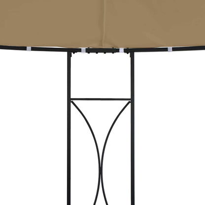 315227 vidaXL Gazebo 300x290 cm Taupe Round 3
