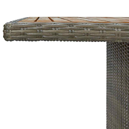 313314 vidaXL Garden Table Brown Poly Rattan and Solid Acacia Wood 4