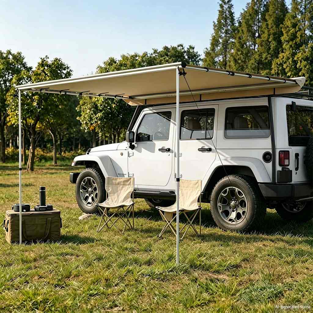 vidaXL Camper & Caravan Awning 3x2x2.15 m Beige 1