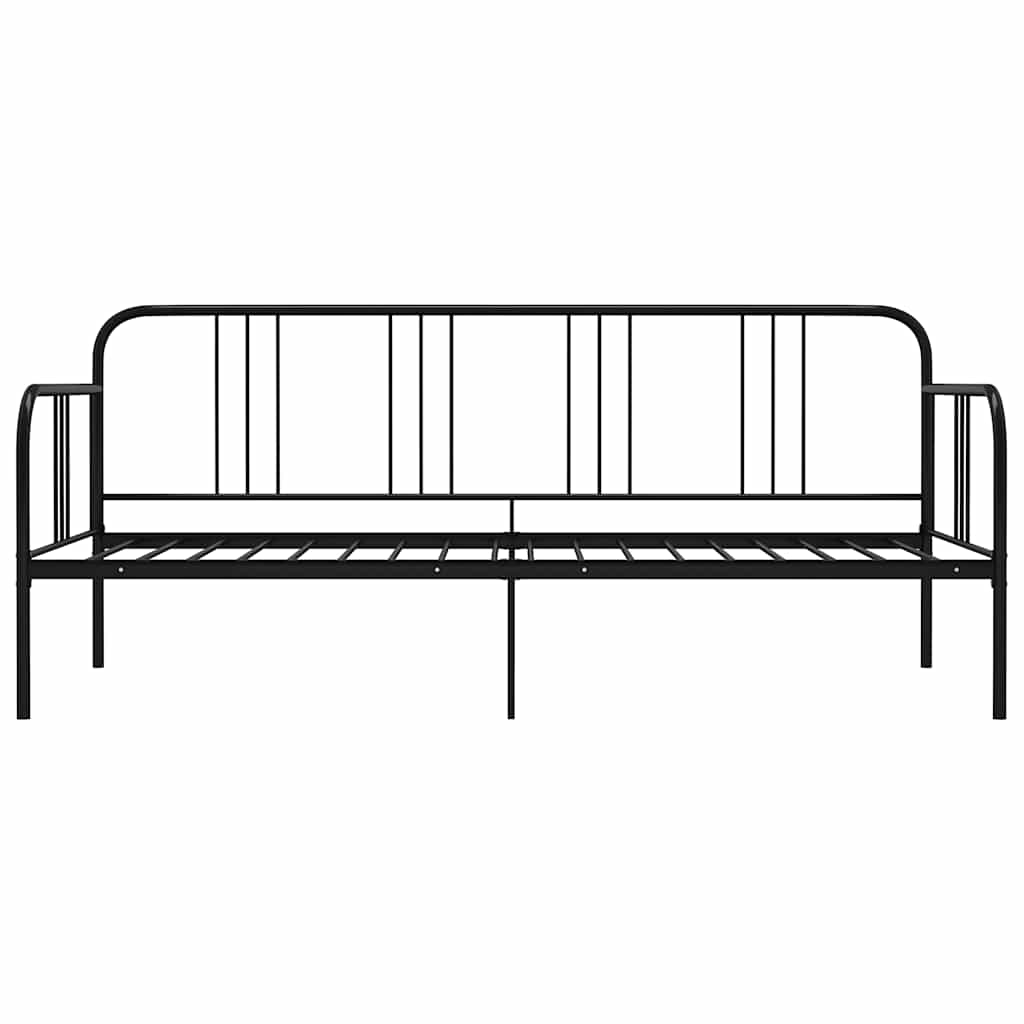 Sofa Bed Frame without Mattress Metal 90x200 cm Black