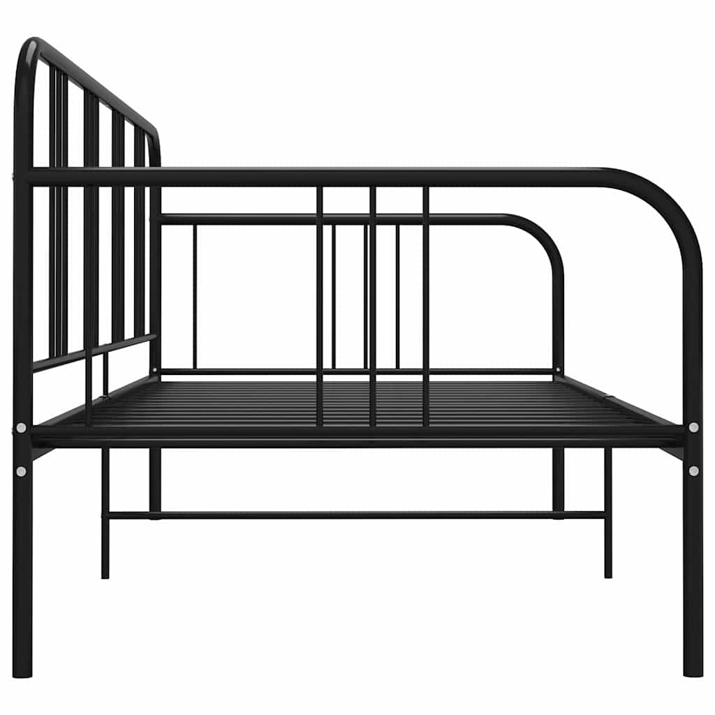 Sofa Bed Frame without Mattress Metal 90x200 cm Black