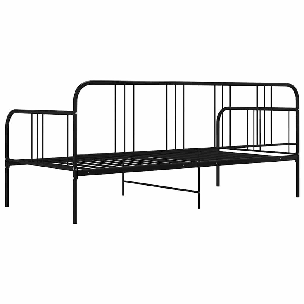 Sofa Bed Frame without Mattress Metal 90x200 cm Black