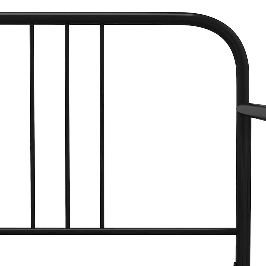 Sofa Bed Frame without Mattress Metal 90x200 cm Black