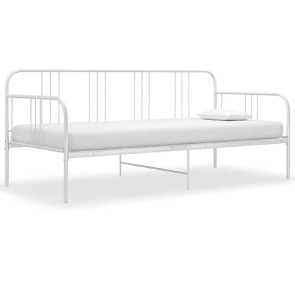 Sofa Bed Frame without Mattress Metal 90x200 cm White