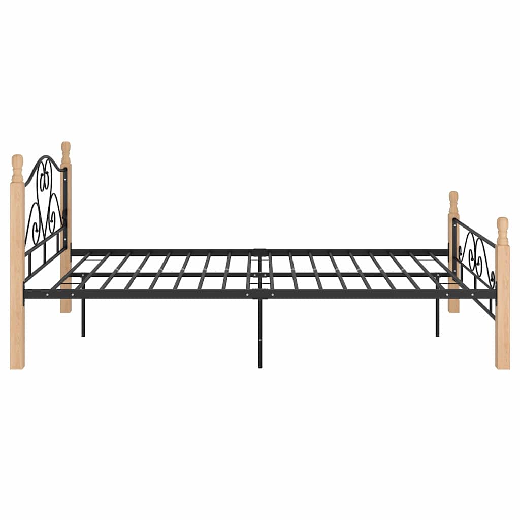 Bed Frame without Mattress Black Metal 120 x 200 cm