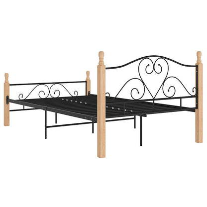 Bed Frame without Mattress Black Metal 120 x 200 cm