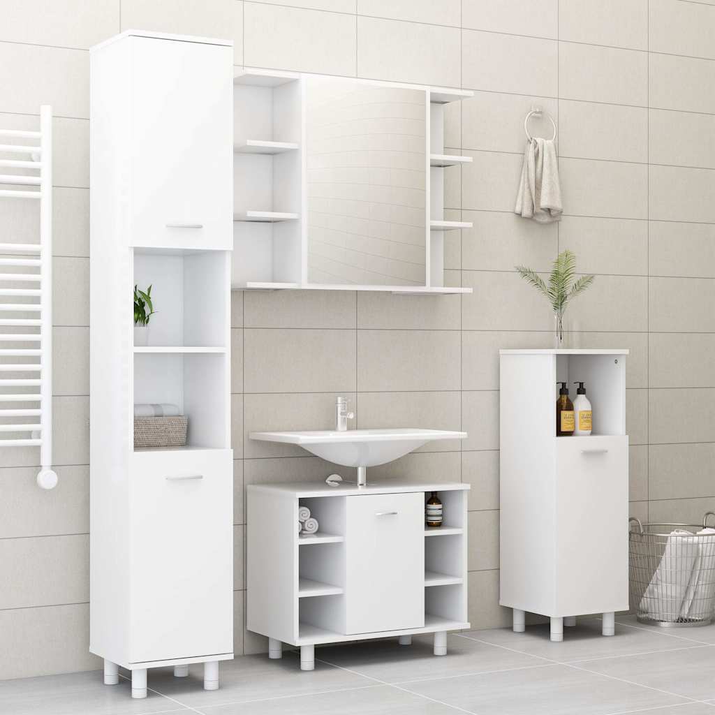 vidaXL 4 Piece Bathroom Furniture Set Engineered Wood