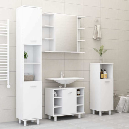 vidaXL 4 Piece Bathroom Furniture Set Engineered Wood