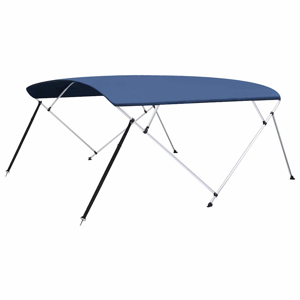 vidaXL 4 Bow Bimini Top Navy Blue 243x(230-244)x137 cm 2