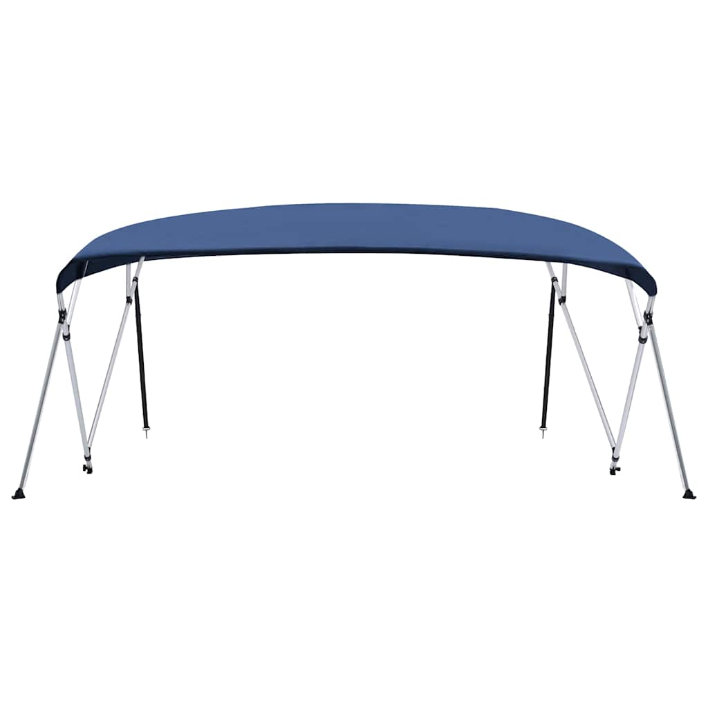 vidaXL 4 Bow Bimini Top Navy Blue 243x(230-244)x137 cm 3