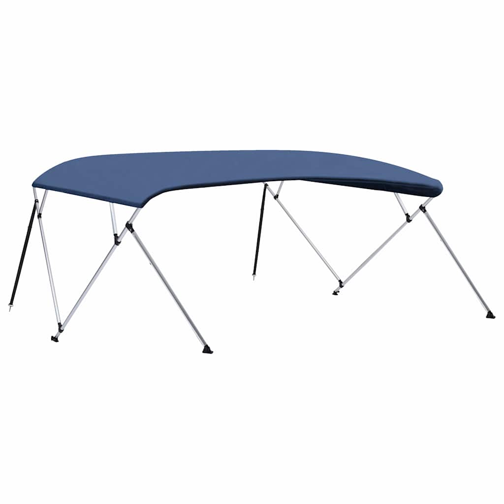 vidaXL 4 Bow Bimini Top Navy Blue 243x(230-244)x137 cm 4