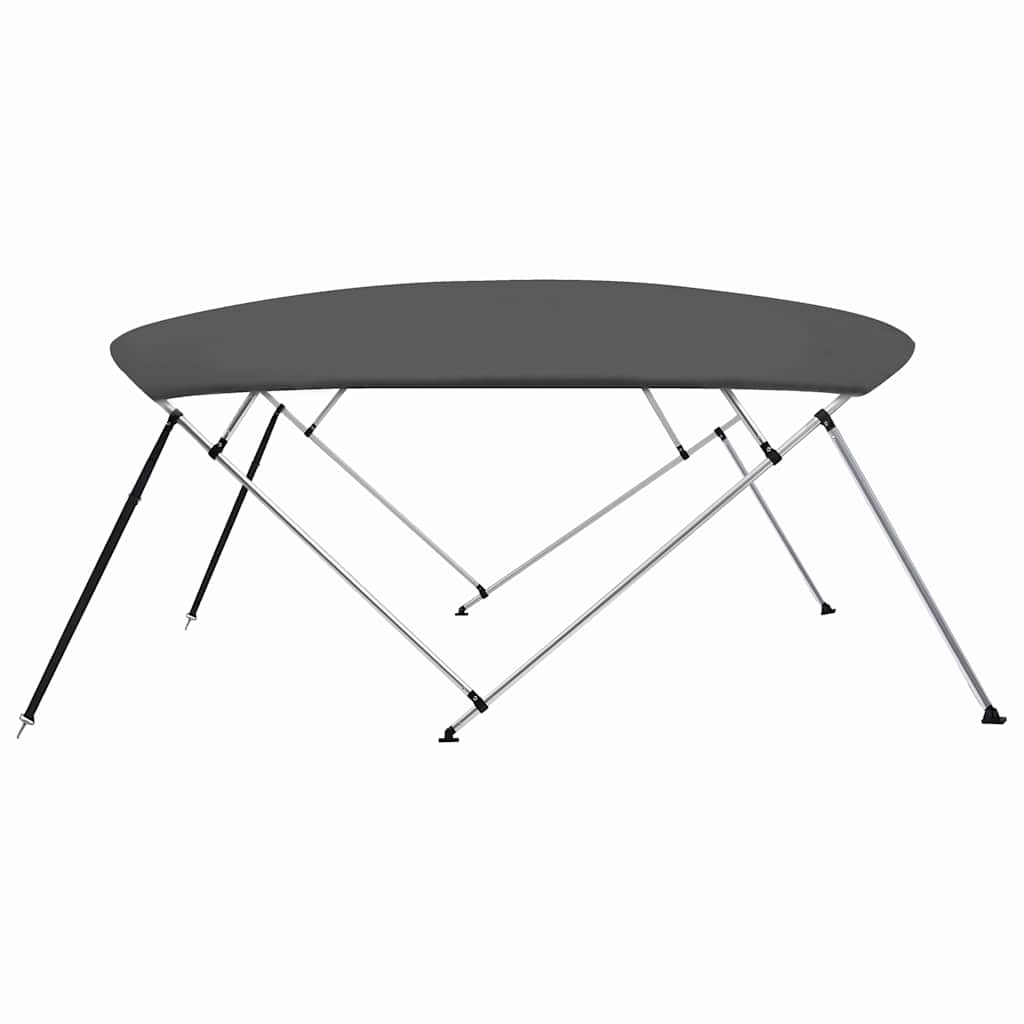 vidaXL 4 Bow Bimini Top Anthracite 243x(230-244)x137 cm 4
