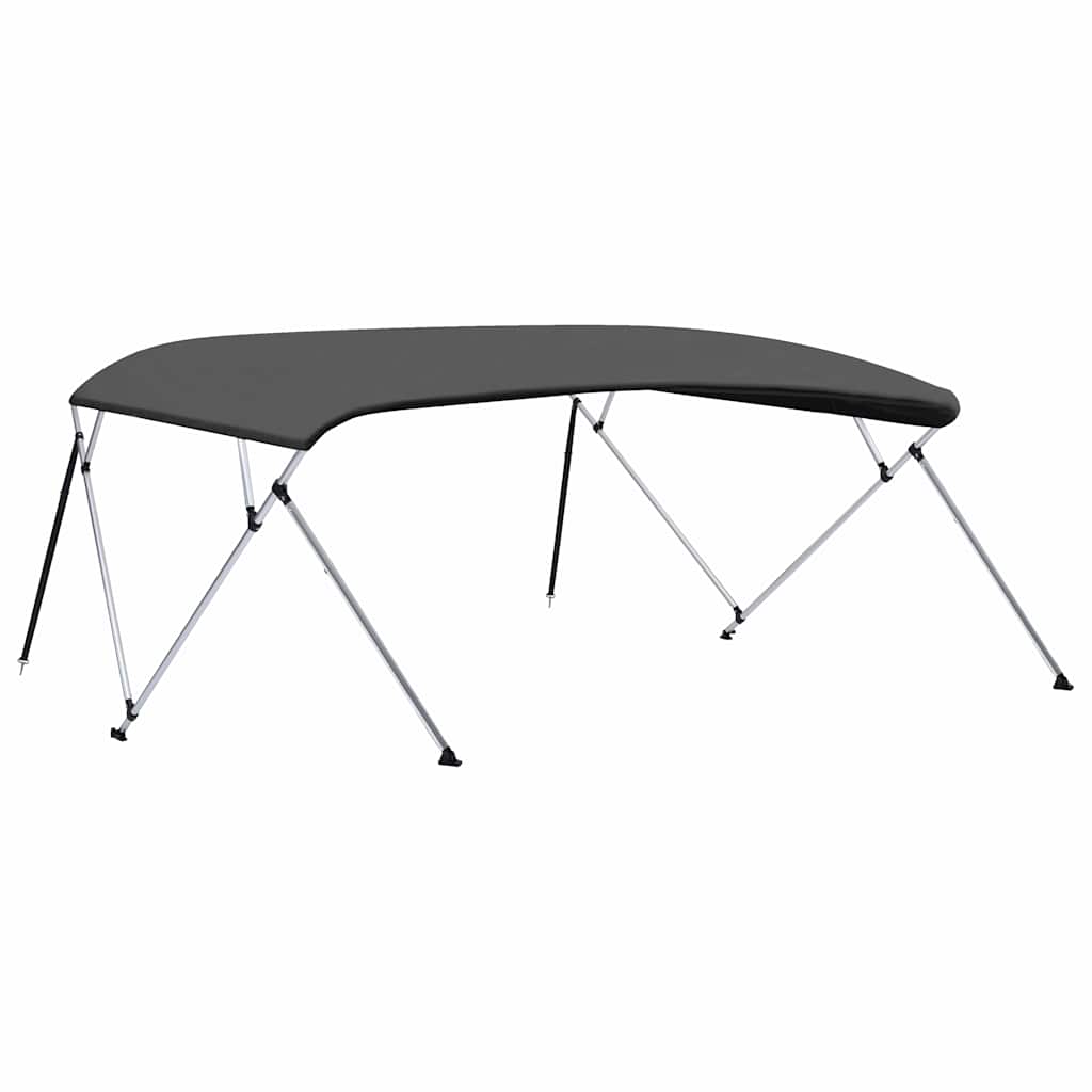 vidaXL 4 Bow Bimini Top Anthracite 243x(230-244)x137 cm 5